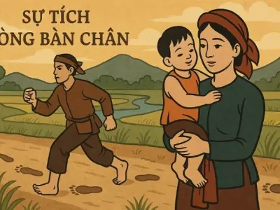 Tóm tắt truyện cổ tích Việt Nam – Sự tích lòng bàn chân