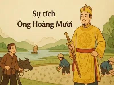 Tóm tắt Truyện dân gian - Sự tích ông Hoàng Mười ngắn gọn