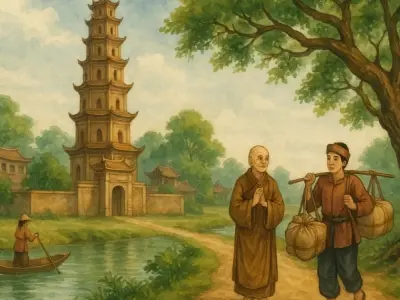 Tóm tắt truyện cổ tích Việt Nam - Sự tích tháp Báo Ân
