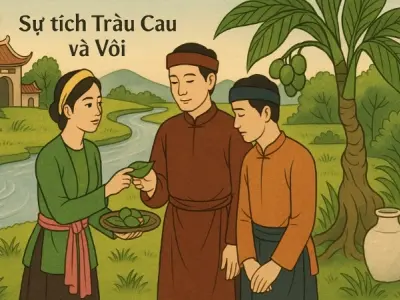 Tóm tắt truyện cổ tích Việt Nam - Sự tích Trầu Cau và Vôi