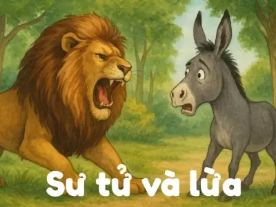 Tóm tắt Truyện ngụ ngôn - Sư tử và lừa hay nhất cho bé