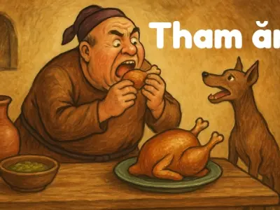 Tóm tắt Truyện ngụ ngôn - Tham ăn ngắn gọn, dễ hiểu nhất