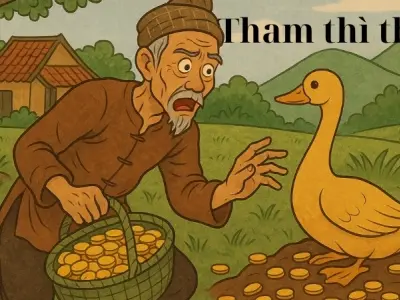 Tóm tắt truyện cổ tích Việt Nam - Tham thì thâm ngắn gọn