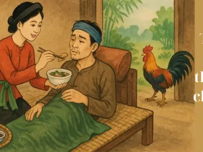 Tóm tắt truyện cổ tích Việt Nam - Thịt gà thuốc chồng