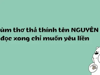 Chùm thơ thả thính tên Nguyên đọc xong chỉ muốn yêu liền