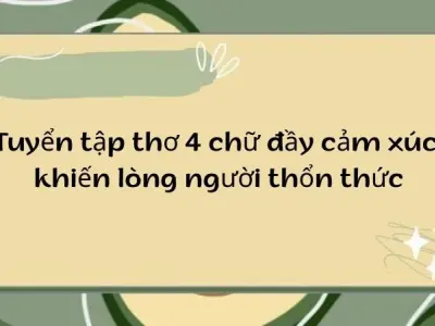 Tuyển tập thơ 4 chữ đầy cảm xúc khiến lòng người thổn thức