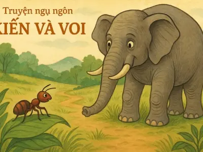 Tóm tắt Truyện ngụ ngôn - Kiến và Voi bài học quý giá
