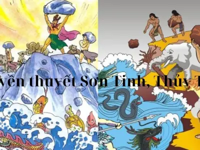 Tóm tắt truyện cổ tích Việt Nam - Truyền thuyết Sơn Tinh, Thủy Tinh