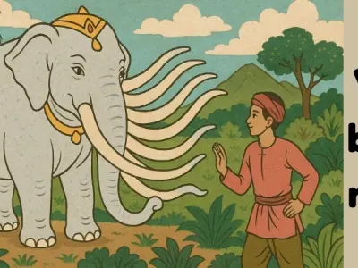 Tóm tắt Truyện dân gian - Voi bảy ngà đầy hấp dẫn