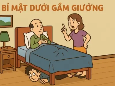 Tóm tắt Truyện cười - Bí Mật Dưới Gầm Giường dễ hiểu nhất