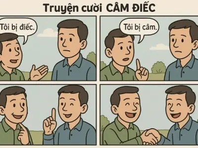 Tóm tắt Truyện cười - Câm điếc: Làng toàn người điếc