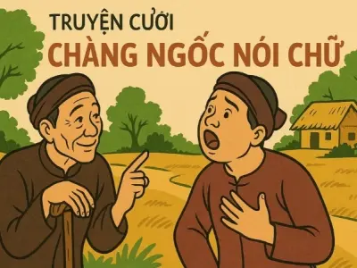 Tóm tắt Truyện cười - Chàng ngốc nói chữ