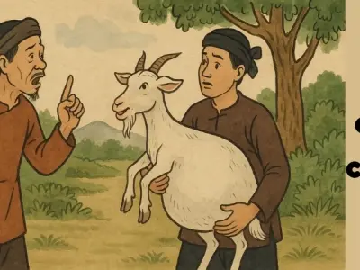 Tóm tắt Truyện cười - Dê đực chửa