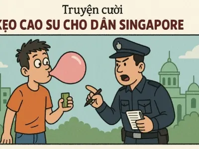 Tóm tắt Truyện cười - Kẹo cao su cho dân Singapore hay