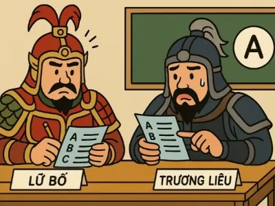 Tóm tắt Truyện cười - Lữ Bố và Trương Liêu thi trắc nghiệm hay