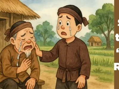 Tóm tắt Truyện cười - Sự tích “Lệ Rơi” ngắn gọn, hài hước