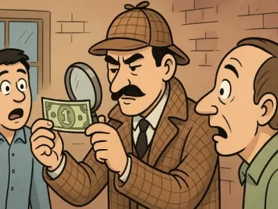Tóm tắt truyện cười - Thám tử đoán tiền cực ngắn gọn