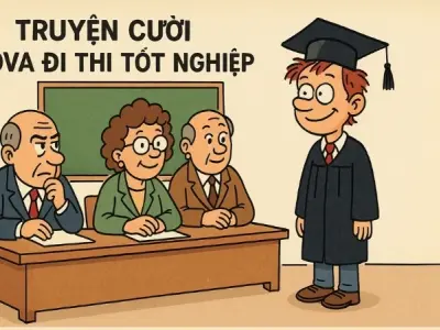 Tóm tắt Truyện cười - Vova đi thi tốt nghiệp dễ hiểu nhất