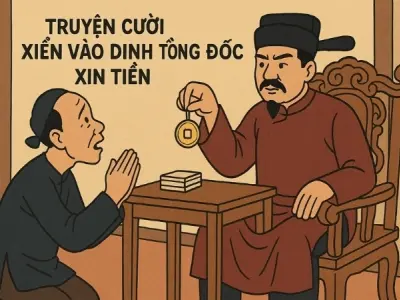 Tóm tắt Truyện cười - Xiển vào dinh tổng đốc xin tiền hay