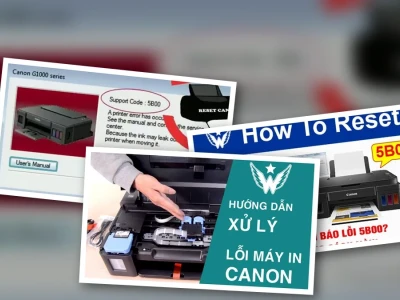 Khắc Phục Lỗi 5B00 Máy In Canon G1000: Hướng Dẫn Reset Bộ Đếm Mực Thải Toàn Diện